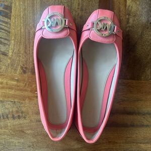 Michael Kors Coral Loafers with Gold Logo